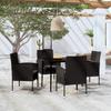 VidaXL 5-Piece Garden Dining Set Outdoor Dining Furniture Table and Dining Chairs Patio Terrace Furniture 3099632