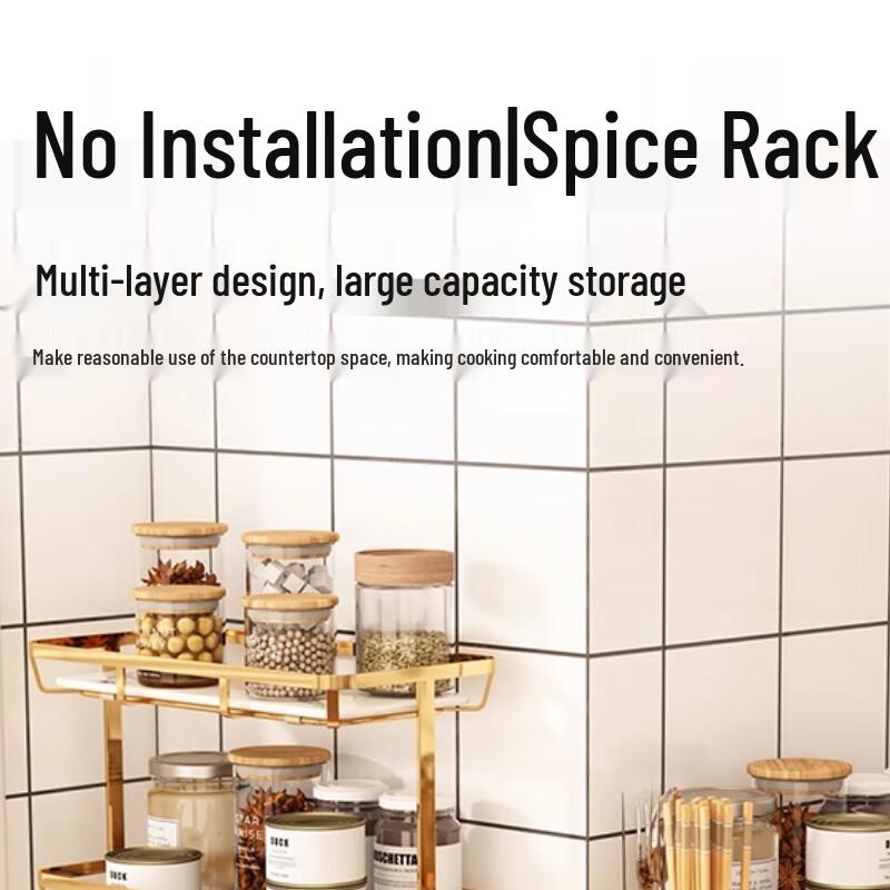 Yingbai Modern 3-Tier Countertop Spice Rack
