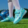 29-39 Kids Soccer Cleats Rubber Non-slip Velcro Lacing Artificial Turf Football Boots Outdoor Sports Training Football Shoes