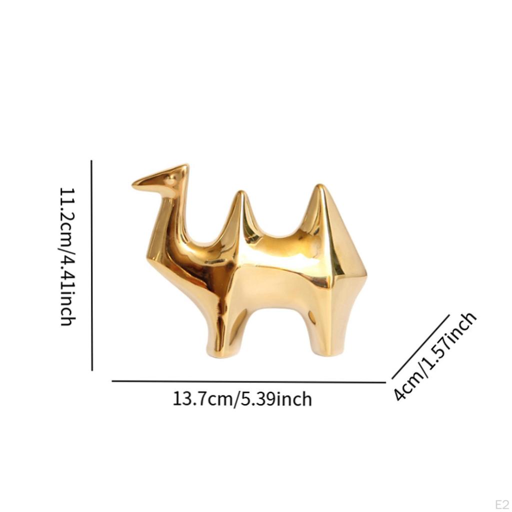 Статуэтка верблюда, статуя животного, художественные поделки, маленькая портативная модная скульптура-украшение для рабочего стола