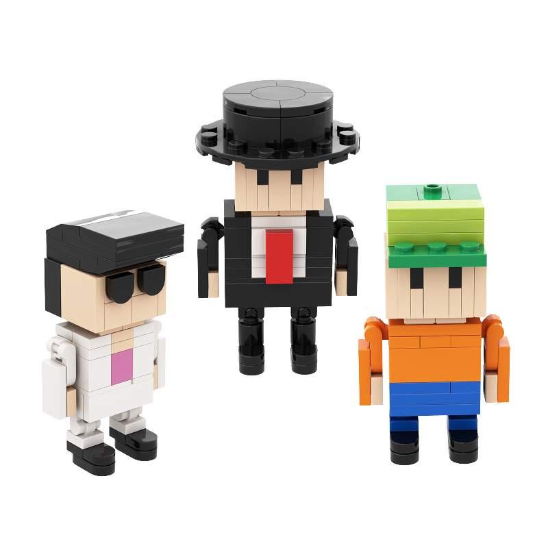 Gobricks Moc Falling Battle Building Blocks Set Diy Creative Game Accessories Small Particle Assembly Toy For Teens