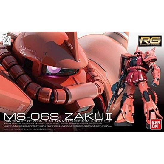 BANDAI SPIRITS RG Mobile Suit Gundam MS-06S Chars Zaku 1 144 Scale Pre-colored Plastic Model