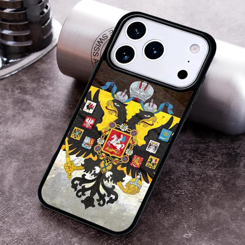 Чехол для телефона с гербом России и флагом для iPhone 17 16 15 Pro Max Air 14 13 12 11 Plus Ударопрочный Чехол Capa
