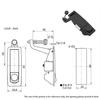 Premium Zinc Alloy Flat Lock with Push-Button Spring Mechanism for Mechanical Equipment, Cabinet Doors, and Electrical Boxes