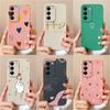 For Vivo Y100 (IDN) Y200e T3 V30 SE V30e V40 Pro Lite Phone Case Covers Lens Protection Soft Silicone Luxury Love Heart Pattern Housing For Vivo Shell