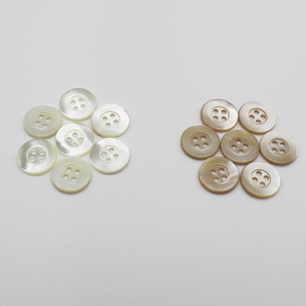 Пуговицы-подковы из натурального таро с четырьмя ушками и широким краем для рубашек и свитеров