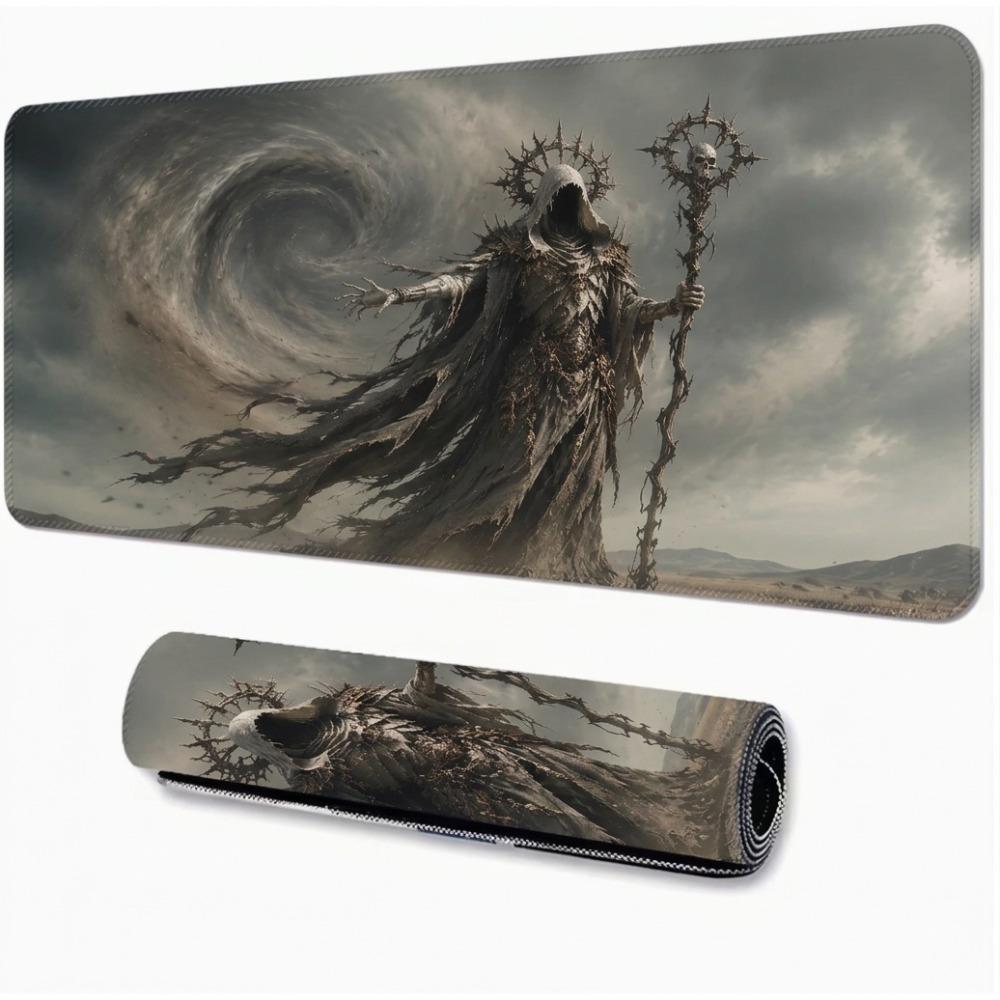 Large Gothic Grim Reaper Spirit Mage Game Mat Dark Fantasy Art Keyboard Mat Desk Accessories Tapis De Souris Alfombrillas Gaming