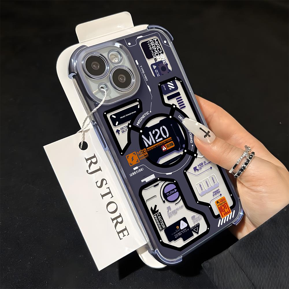 Горячий Новый M20 Circuit Lable Покрытие Чехол для Телефона Для iPhone 16e 16 15 14 13 12 11 Pro Max XR XSMax Plus Противоударный Подушка Безопасности Задняя Крышка