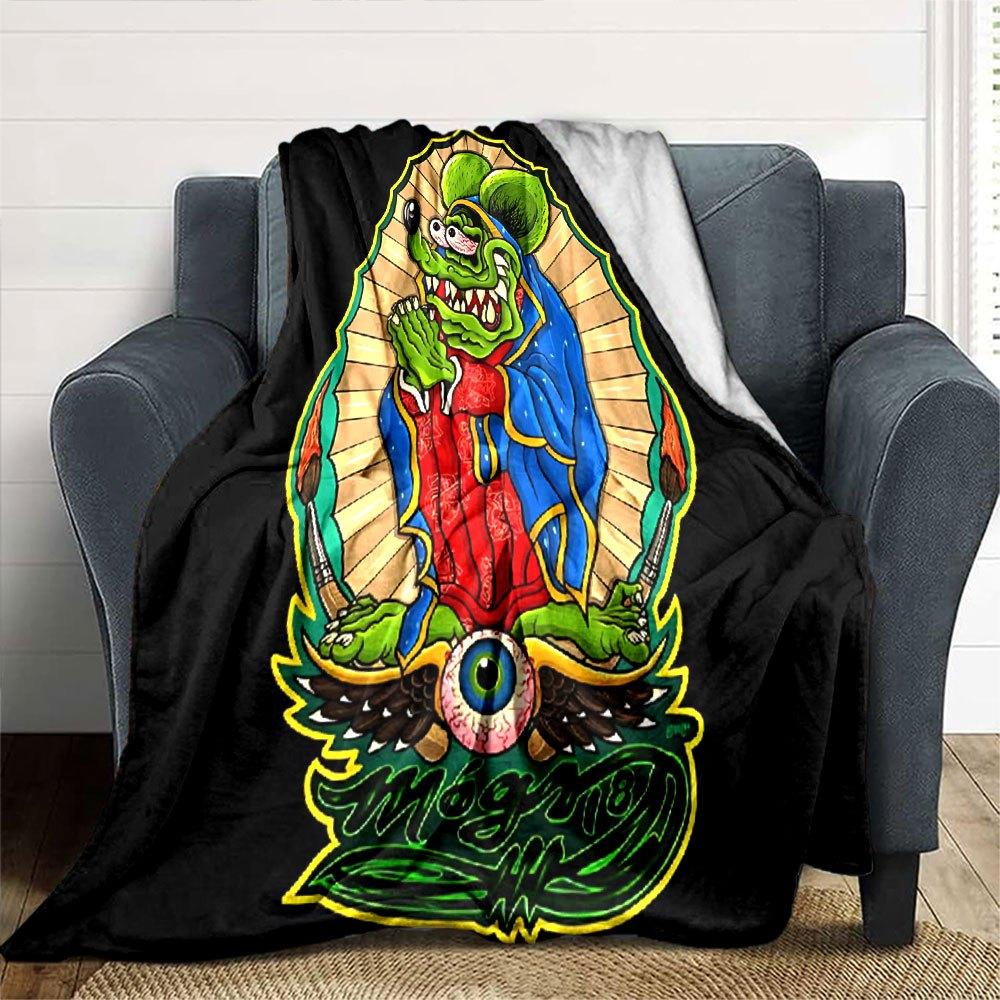 1 шт. Rat finks 2 Плед Мягкий Теплый Плед для Дома, Офиса, Путешествий Все Сезоны Уютное Постельное Белье Подарок, Уютный Офисный Аксессуар