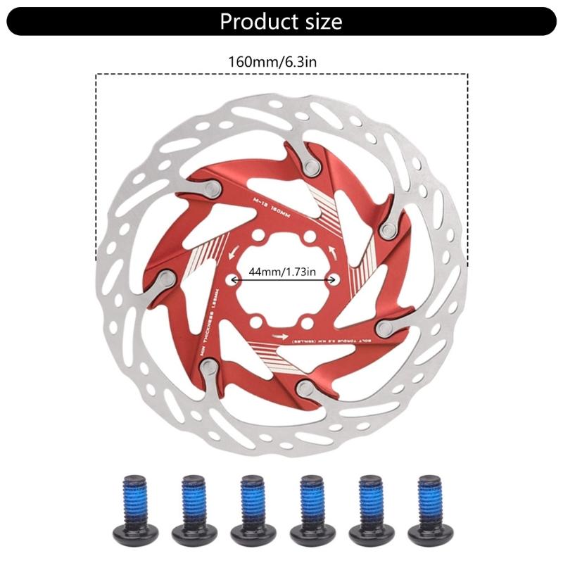 Hollow Road Bike Brake Disc Mountain Bicycles Brake Rotor Central Locking Road Bike Oil Disc Brake Rotors 160mm