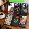 Чехол для телефона с узором Девятихвостой Лисы для iPhone 17, 16, 15, 14, 13, 12, 11 Plus, Pro, Магнитный с Magsafe, Беспроводная зарядка