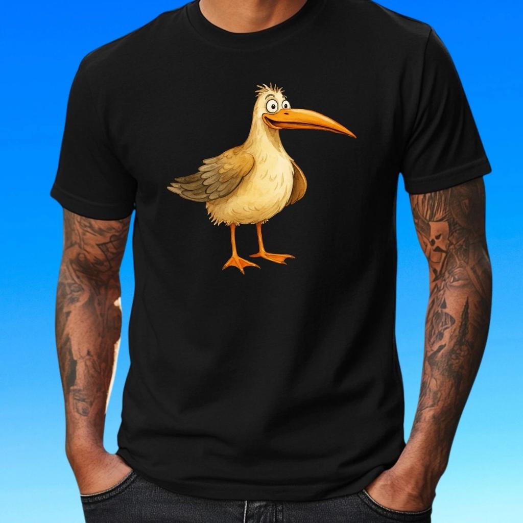 T-Shirt Herren Lustige Möwe Motiv Baumwolle Größe S bis 5XL