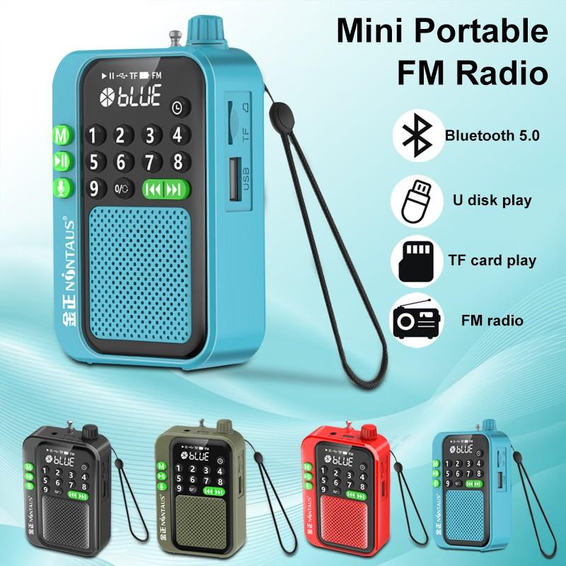 5 Вт Портативное FM-радио Беспроводной Bluetooth-динамик TF-карта USB-накопитель Музыка MP3-плеер