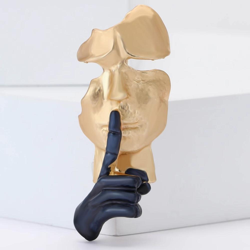 Винтажная брошь-маска, ювелирные изделия с личностью, подарки, новые значки с человеческим лицом