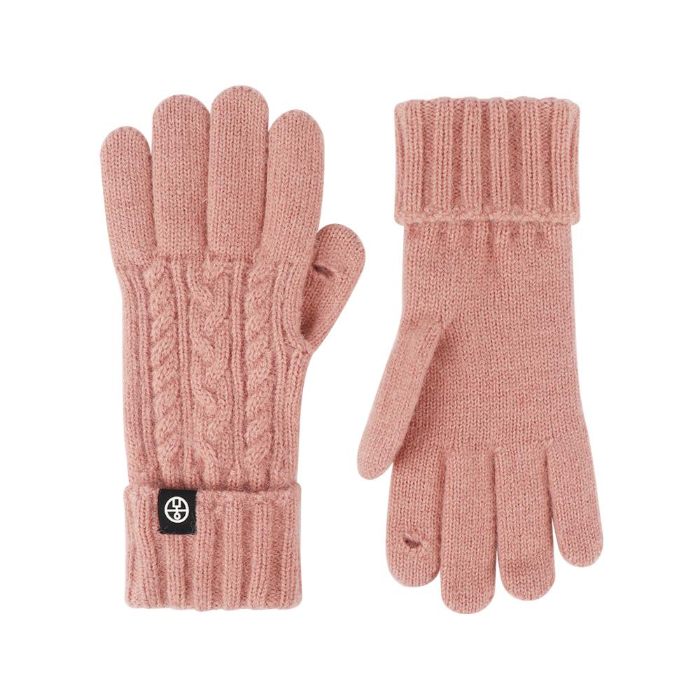Knitted gloves winter outdoor riding gloves cold-proof wool blended European and American thickened extended warm gloves