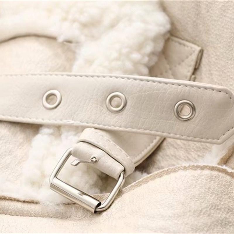 Женская шуба средней длины, свободная кожаная куртка с лацканами «Локомотив», однотонная, теплая, зимняя, XS-XL