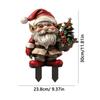 Санта-Клаус Рождественский садовый кол, акриловый Санта-Клаус, вставной знак для двора, праздничные украшения на открытом воздухе, реквизит для вечеринок, орнамент