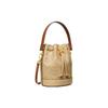 Tory Burch T Monogram Solid Color T Logo Embossed Hardware Drawstring Closure Bucket Bag Women bags Almond-Pink 151614-200