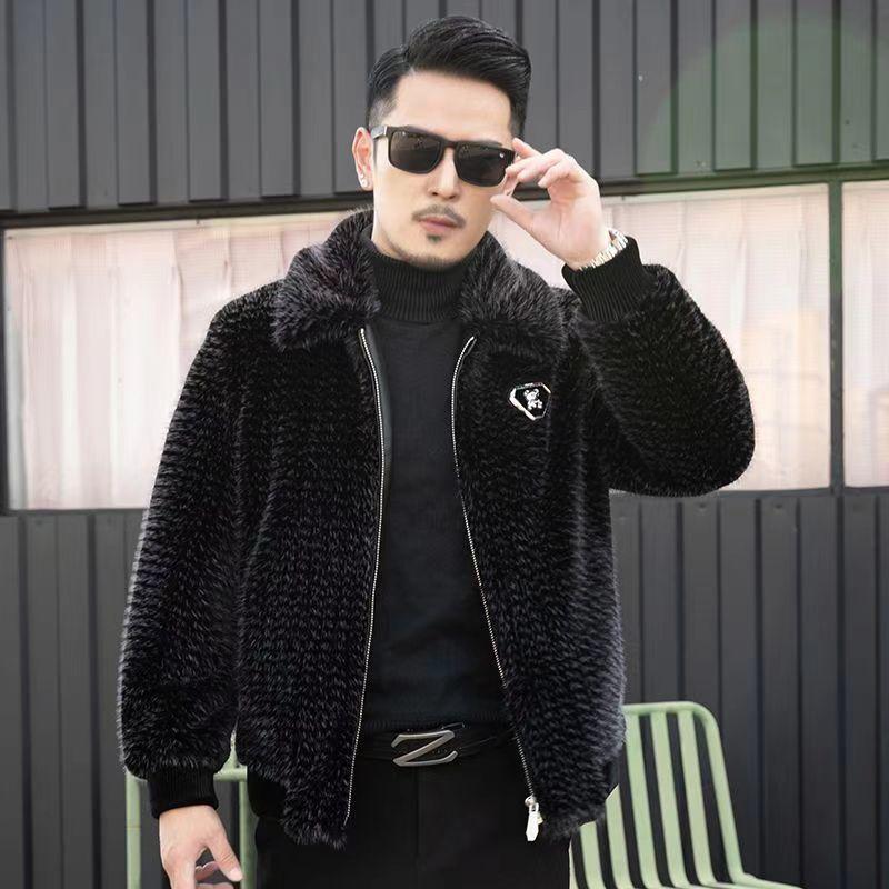 High-End Gold Mink Jacket Fur Men'S Mink Coat Winter New Mink Men'S Coat Real Mink