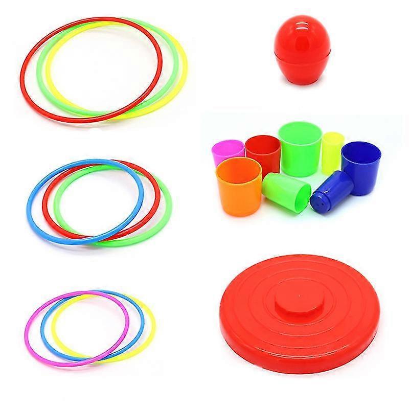 Sports Circle Ferrule Stacked Layers, Interactive Game Children's Wooden Ferrule Ring Toss Games