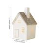 Christmas Village House LED Lighted Ceramic House for Xmas Home Scene Layout