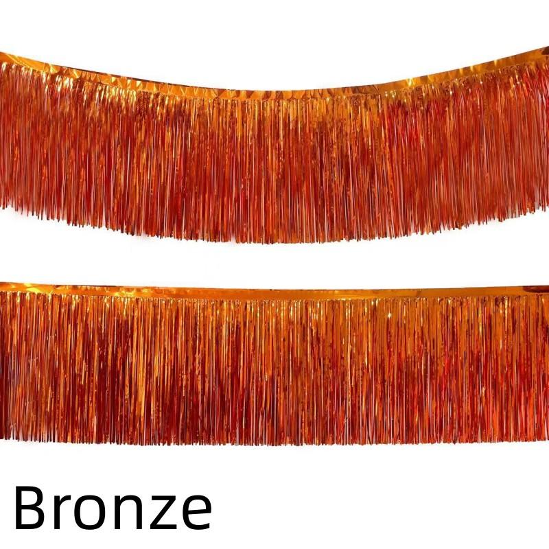 2/1 упаковка фольгированной бахромы гирлянды металлической мишуры растяжки баннеры для парада поплавки день рождения свадьба рождественская вечеринка декор