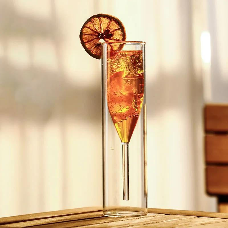 1 шт. Двойные стенки бокалы для шампанского фужеры пузырьковое вино тюльпан коктейль свадебная вечеринка чашка тост Bodum Thule Xicaras Copo