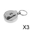 3xRetractable Badge Reel ID Holder Fishing Lanyard Security Card