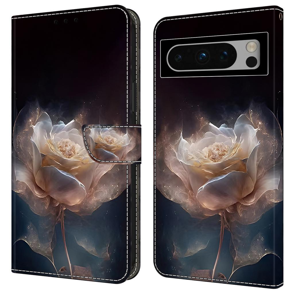 Чехол-бумажник из ПУ-кожи с рисунком для Google Pixel 9 / Pixel 9 Pro, книжка
