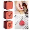 Guitar Pick Box Wood Portable Universal Picks Holder, Organizer for Music Lovers