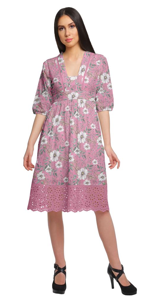 Moomaya Платье с коротким рукавом для женщин, вечернее платье из хлопка с принтом, повседневное