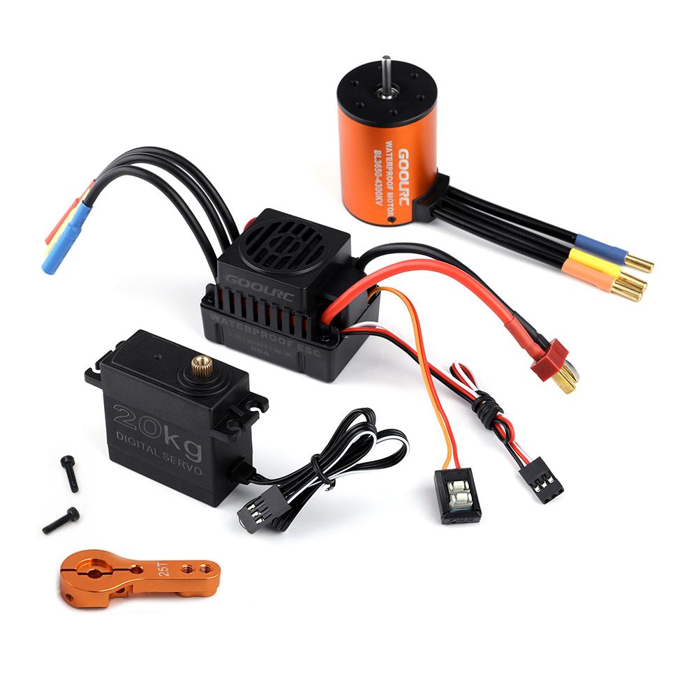 Комбинированный набор GoolRC 3650, 4300KV, двигатель 60, бесщеточный ESC, сервопривод 20 кг с сервоприводом 25T для радиоуправляемой машины 1/10