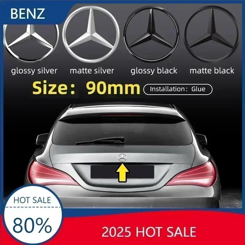 GLB W201 W220 Car For Mercedes Benz AMG 3D ABS silver/Black 9cm 90mm car rear Tail Trunk emblem badge sticker Decals For Mercede LG0