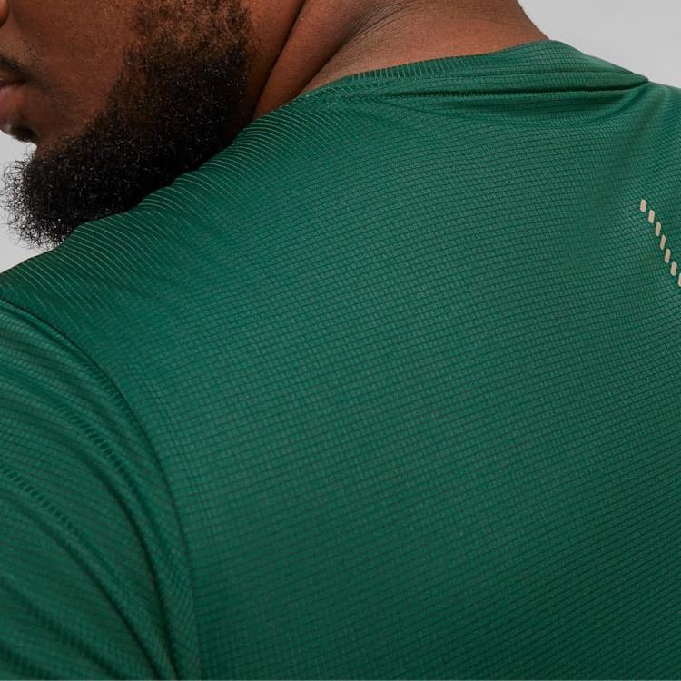 Puma Классика Бег Любимая Футболка с коротким рукавом для бега Мужские топы Зеленый 523150-43