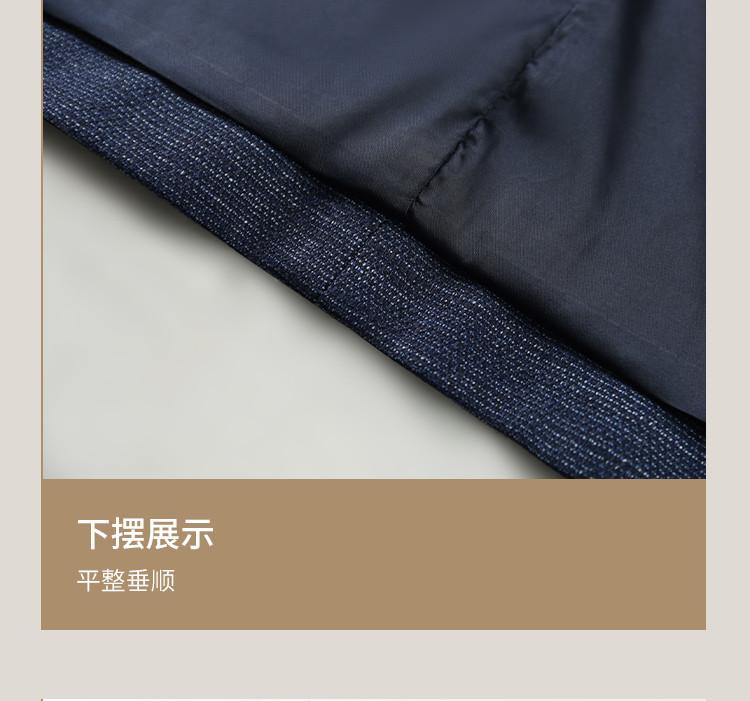 Comfortable, breathable and casual men's autumn flat collar versatile suit jacket with fine spun and yarn dyed fabrics