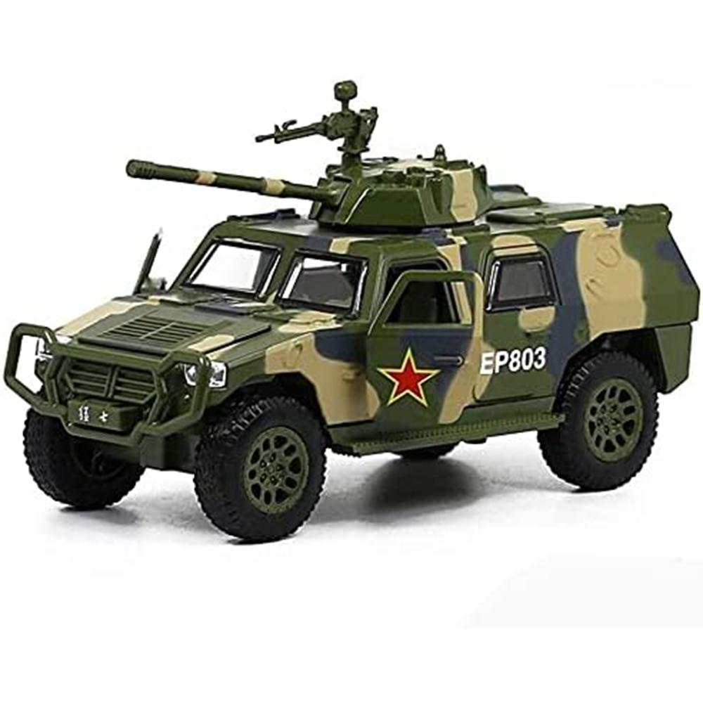 Масштаб 1/50, военный игрушечный грузовик, армейский бронированный боевой танк, внедорожник, тянуть армейские игрушки назад со светом и звуком