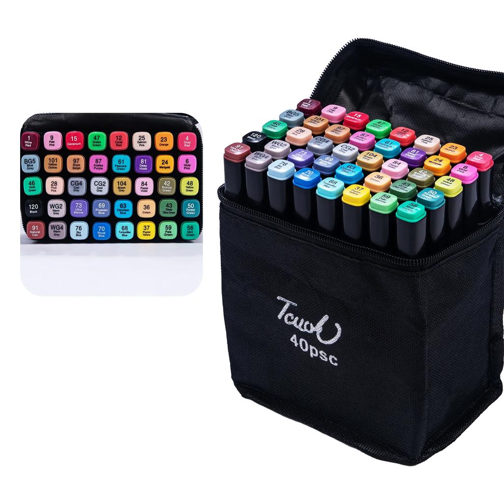 Набор художественных маркеров 12-36 цветов - Двусторонние масляные скетч-маркеры для граффити, манги, художников и школьных принадлежностей