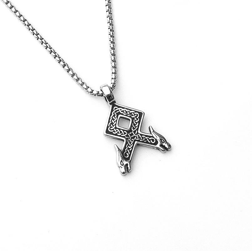 Титановый кулон в виде черепа с крыльями ангела, винтажное ожерелье из нержавеющей стали с крестом, аксессуары для мужчин и женщин