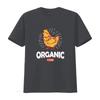 Mens ORGANIC FARM Vintage T Shirt Black vintage Washed Slightly Top For Everyday Wear Soft fashion graphic homme streetwear