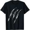 Awesome Black and White Tiger Scratch T-Shirt T-Shirt