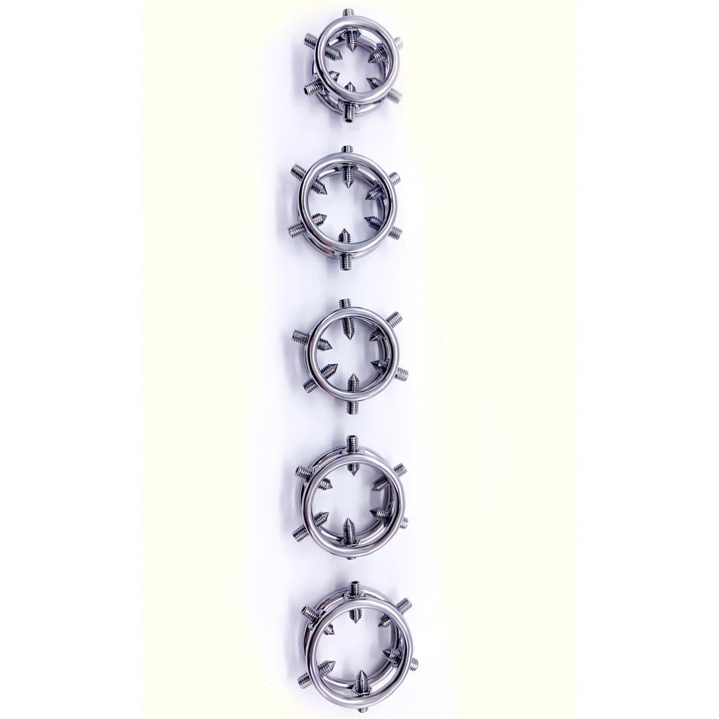 Запорное кольцо из нержавеющей стали, винт, регулируемый мужской замок целомудрия, кольца для пениса, клетка для пениса, рабское женское доминирование, БДСМ