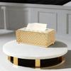 European Style Table Tissue Box Light Luxury Paper Storage Box Crystal Tissue Box  Office
