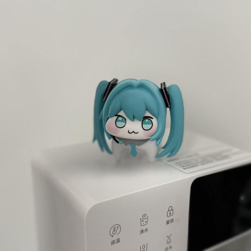 Doro Hatsune Miku Экшн-фигурки Q Версия ПВХ Аниме Модельные Фигурки Кавайный Мультяшный Милый Настольное Украшение Игрушка Кукла Подарок