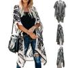 Tassle Ball Защита от солнца Купальник Кардиган с половиной рукавом Женский пляж с принтом в стиле бохо