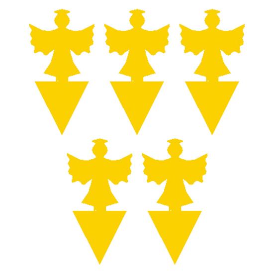 5 шт., ловушка для мух, липкая двусторонняя сильная липкость, желтая ловушка для мух в форме бабочки, бумажная липкая доска для тли и сада