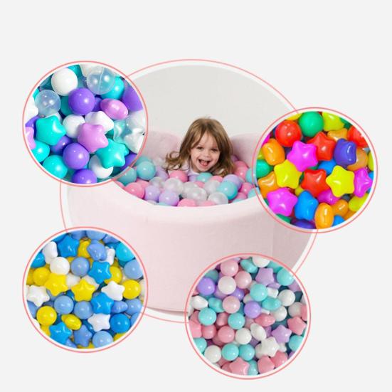 100Pcs Ocean Ball Pit Balls Safe Star Balls for Playrooms Sensory Perception Toys
