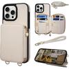 Чехол Keallce для iPhone 16 Pro 6,3'' Чехол-кошелек, Сумка через плечо на молнии со слотами для карт с RFID-защитой, Подставка, Съемный ремешок и ручной ремешок, Флип
