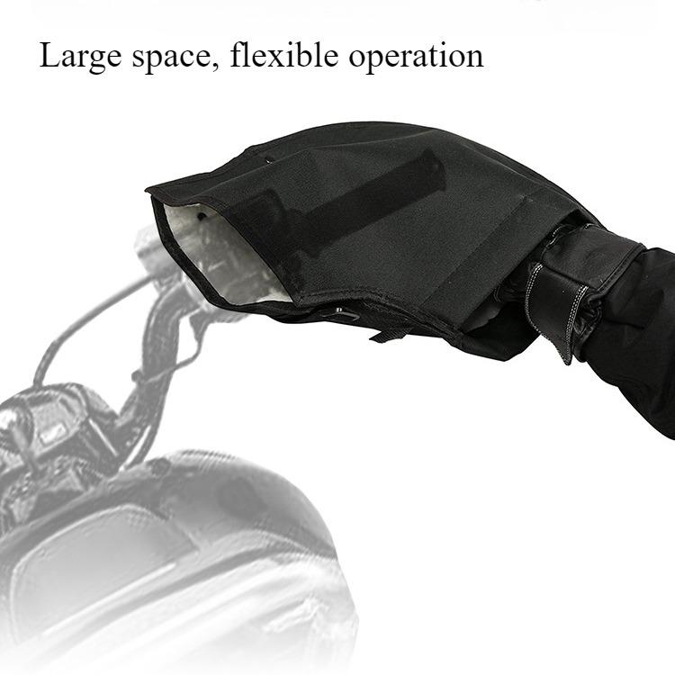 Motorbike Handlebar Grips Cover Windproof Waterproof Padded Warm Winter