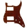 Musiclily Pro 11-Hole HH Humbucker Strat Pickguard for Fender American/Mexican Standard Strats and Modern-Style Electric Guitars, 4-Piece Brown Tortoi