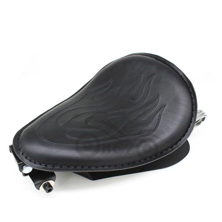Harley Motorcycle Retro Spring Seat & Flame Cushion Bag Set